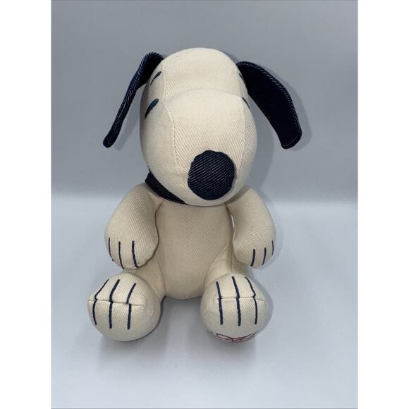 Snoopy Denim‎ Plush Dog American Eagle 8" Limited Edition Stuffed Toy - Picture 1 of 15